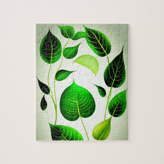 Green Leaves Jigsaw Puzzle (Vertical)