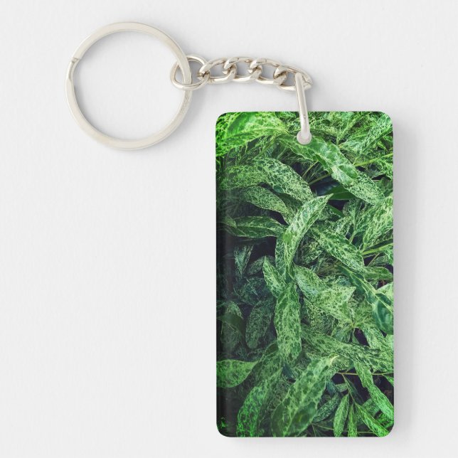 Green leaves key ring (Front)