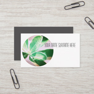 Green Leaves Kudu Lily Nature Feel Business Card