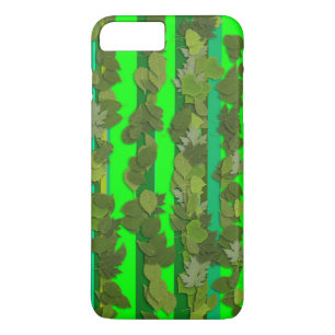 Green Leaves Leaf Striped Background Pattern Case-Mate iPhone Case