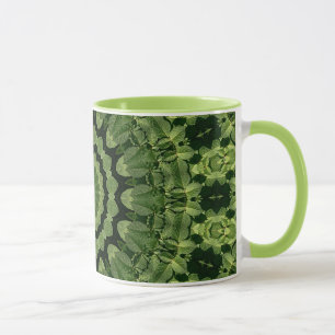 Green Leaves Mandala Mug