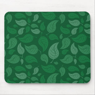 Green leaves mouse pad