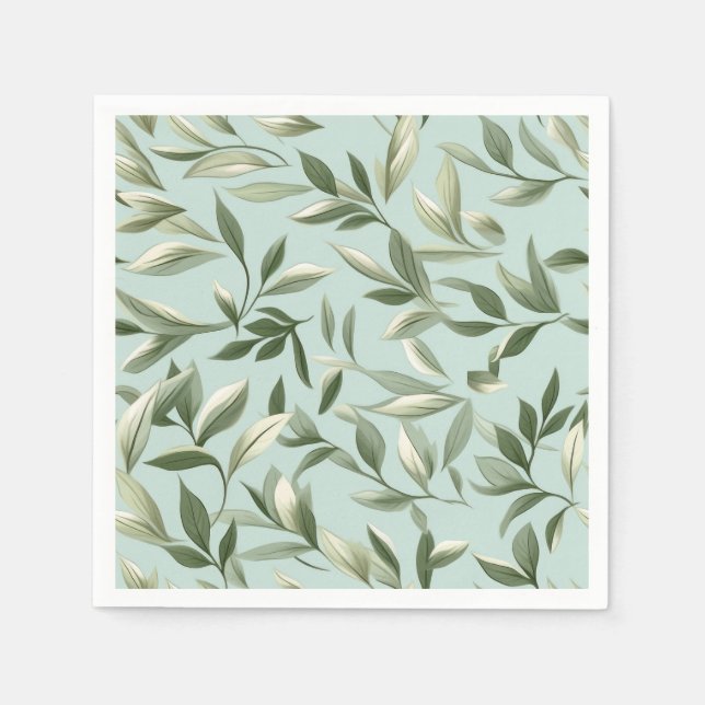 Green Leaves Napkin (Front)