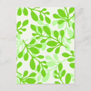 Green Leaves Nature Postcard