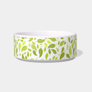 Green Leaves Nature Print, Plant Leaf Pattern Bowl