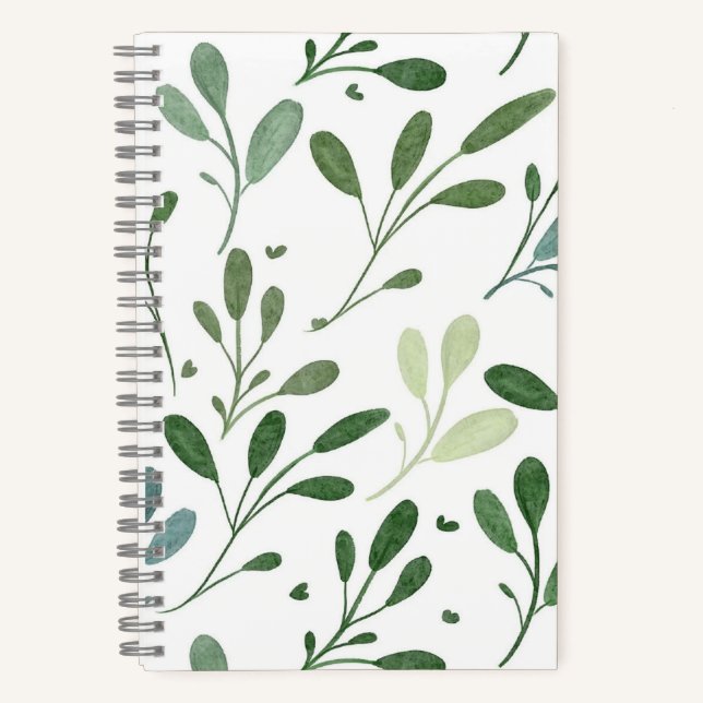 Green leaves notebook (Front)