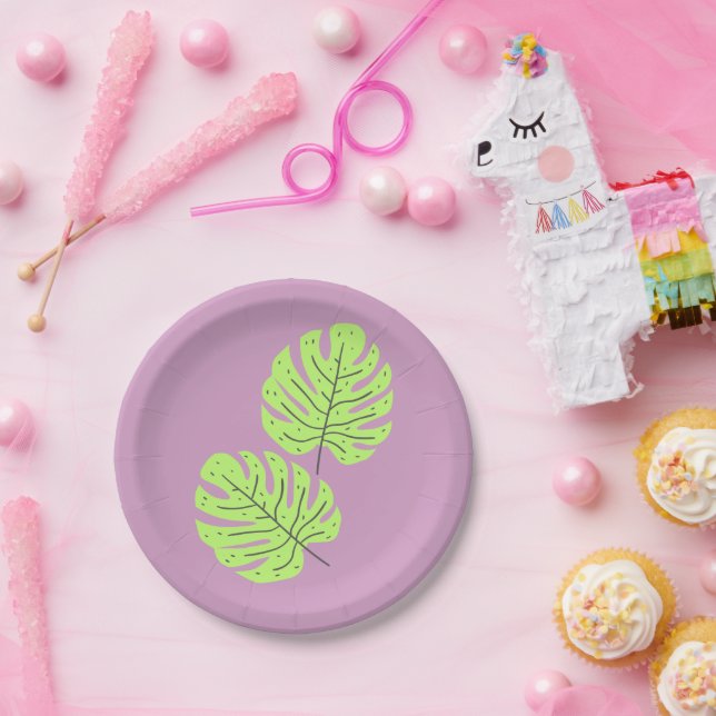 Green Leaves Paper Plates (Party)