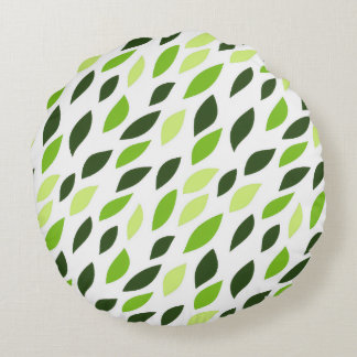 'Green Leaves' Pattern Pillow