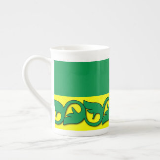  Green leaves patterns Bone China Mug