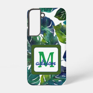 Green Leaves Philodendron Foliage Botanical Samsung Galaxy Case