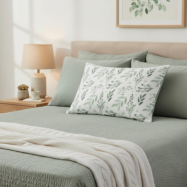 Green leaves  pillowcase (Creator Uploaded)