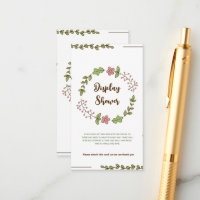 Green Leaves Pink Flower Display Shower