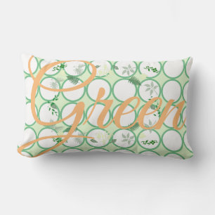 Green Leaves Plants Nature Throw Pillow Cushion