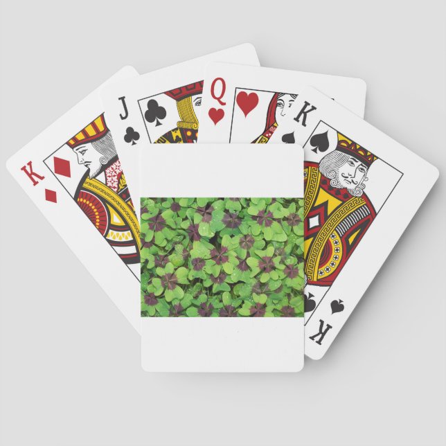 Green Leaves Playing Cards (Back)