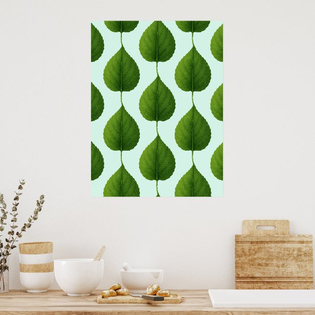 Green Leaves Poster (Kitchen)