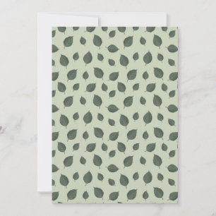 Green leaves, seamless pattern invitation