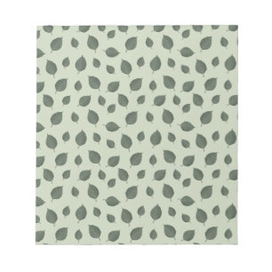 Green leaves, seamless pattern notepad