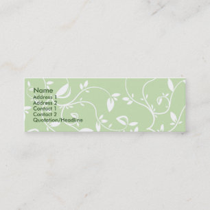 Green Leaves - Skinny Mini Business Card