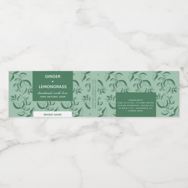 Green Leaves Soap Label (Single Label)