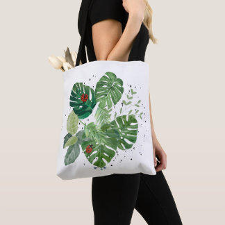 Green Leaves Spring Design - Vintage Minimalist  Tote Bag
