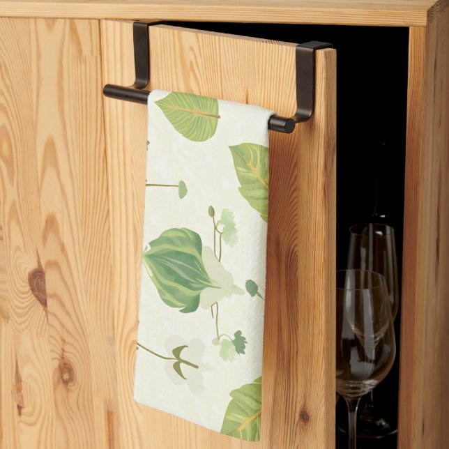 Green Leaves Tea Towel (Thirds Fold)