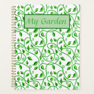 Green leaves tendrils and vines garden planner