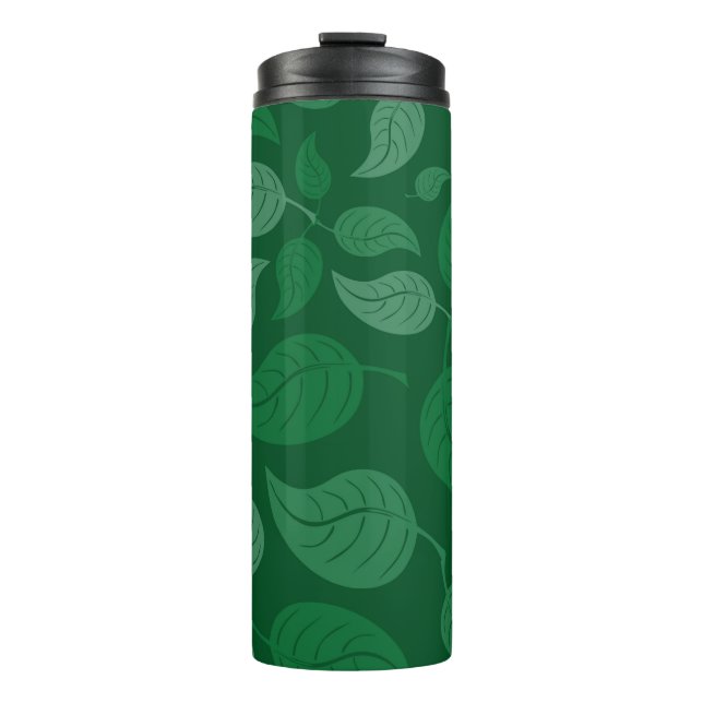 Green leaves thermal tumbler (Front)