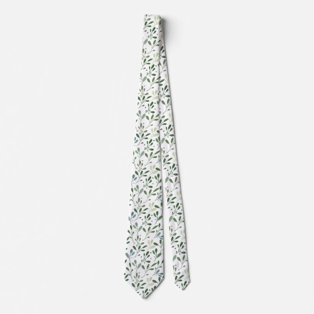 Green leaves tie (Front)