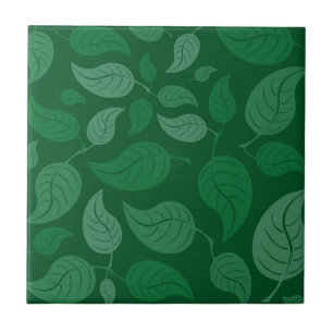 Green leaves tile