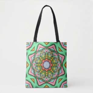 green leaves tote bag