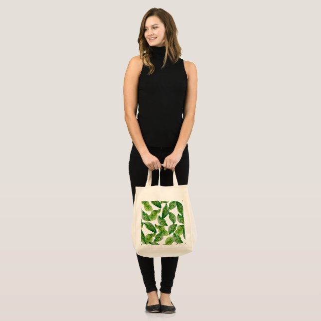 Green Leaves Tote Bag (Front (Model))