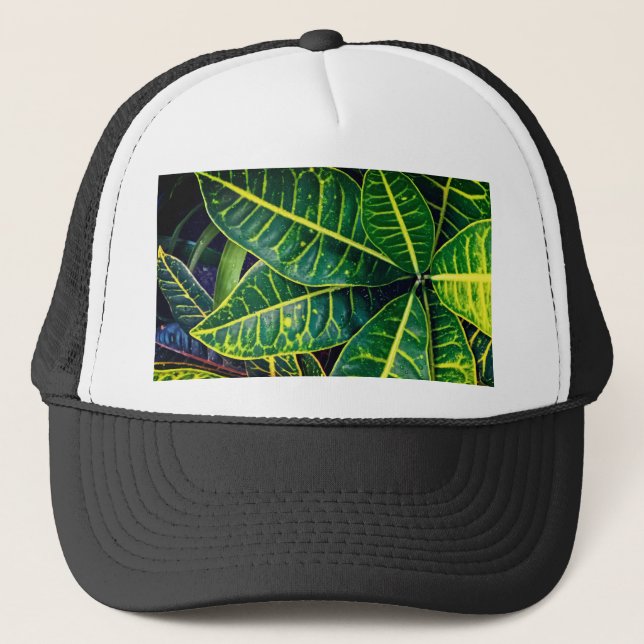 Green leaves trucker hat (Front)