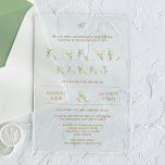 Green Leaves Typography Anand Karaj Sikh Wedding Acrylic Invitations<br><div class="desc">Amaze your guests with this elegant Sikh wedding invite featuring modern typography and beautiful leaves. Simply add your event details on this easy-to-use template to make it a one-of-a-kind invitation.</div>