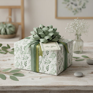 Green leaves  wrapping paper