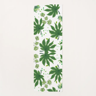 Green Leaves Yoga Mat