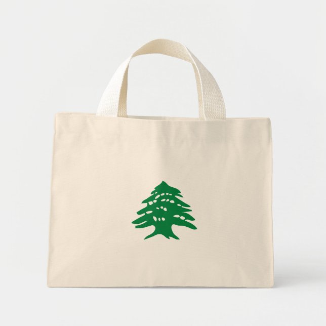 Green Lebanon Cedar Mini Tote Bag (Front)