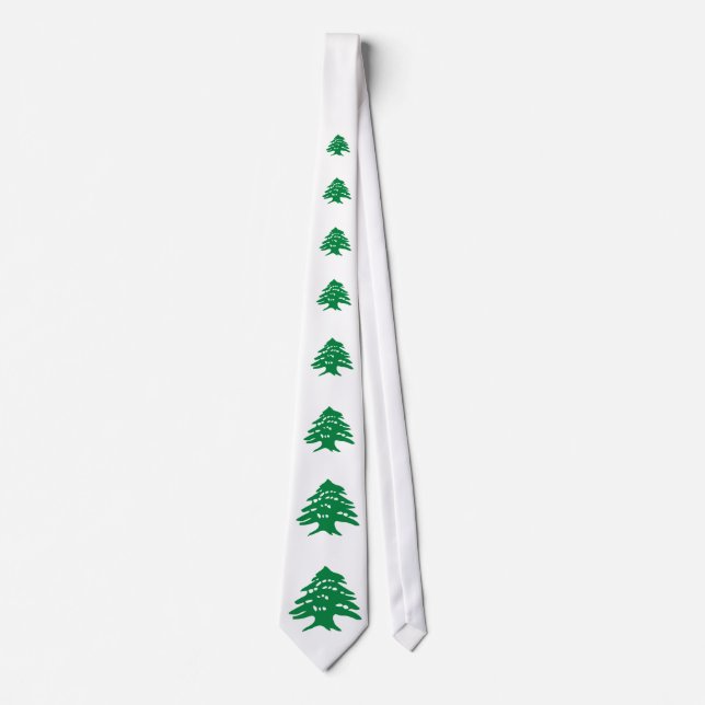 Green Lebanon Cedar Tree Tie (Front)