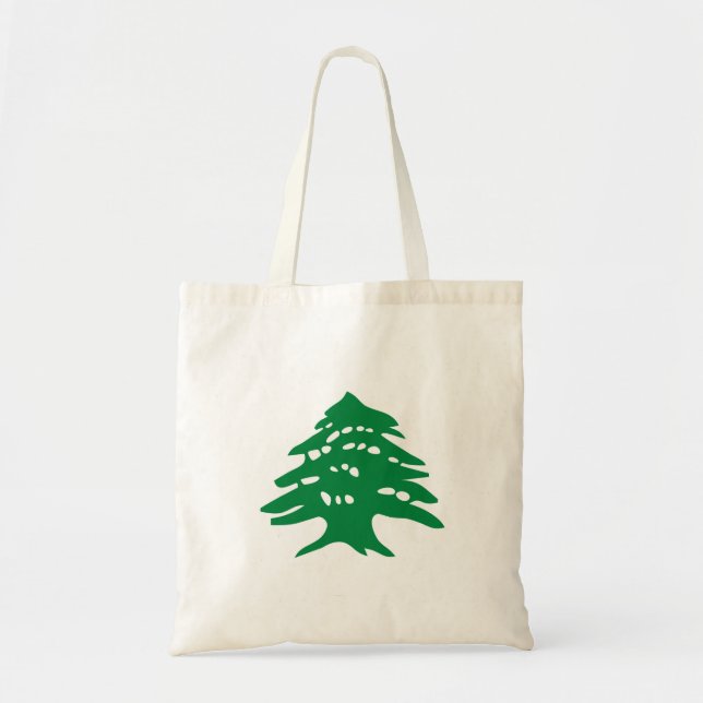 Green Lebanon Cedar Tree Tote Bag (Front)