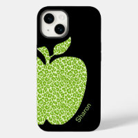 Green Leopard Print Apple Teachers