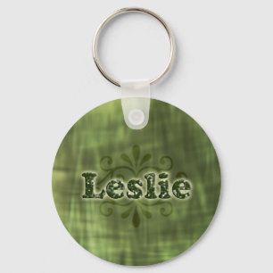 Green Leslie Key Ring