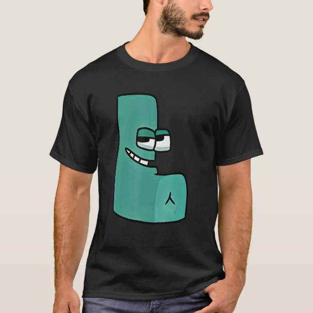 Green Letter L Alphabet Lore T-Shirt (Front)