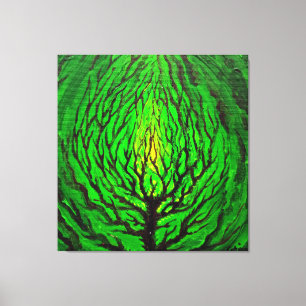 Green life canvas print