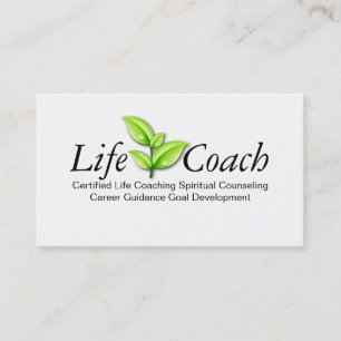 Green Life Coach Spiritual Counseling Guidance Business Card