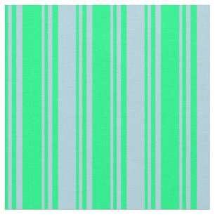 Green & Light Blue Colored Lines Pattern Fabric