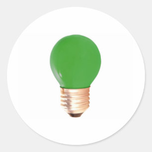 GREEN LIGHT CLASSIC ROUND STICKER