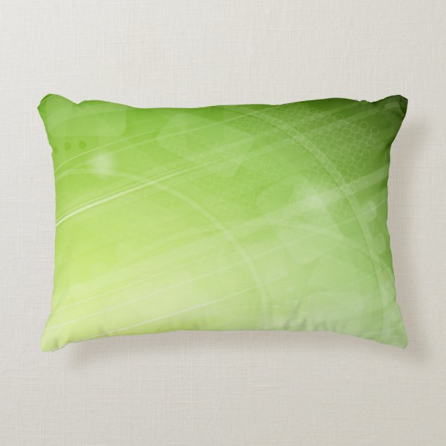 Green light design in hi-tech style decorative cushion (Front)