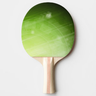 Green light design in hi-tech style ping pong paddle