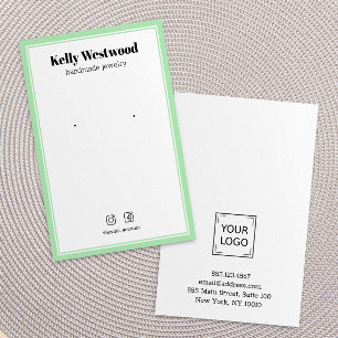 GREEN LIGHT EARRING DISPLAY LOGO SOCIAL ICON BUSINESS CARD