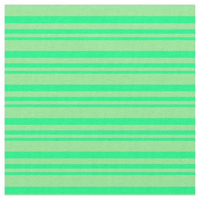 Green & Light Green Coloured Striped Pattern Fabric (Close Up)