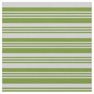 Green & Light Grey Coloured Pattern of Stripes Fabric